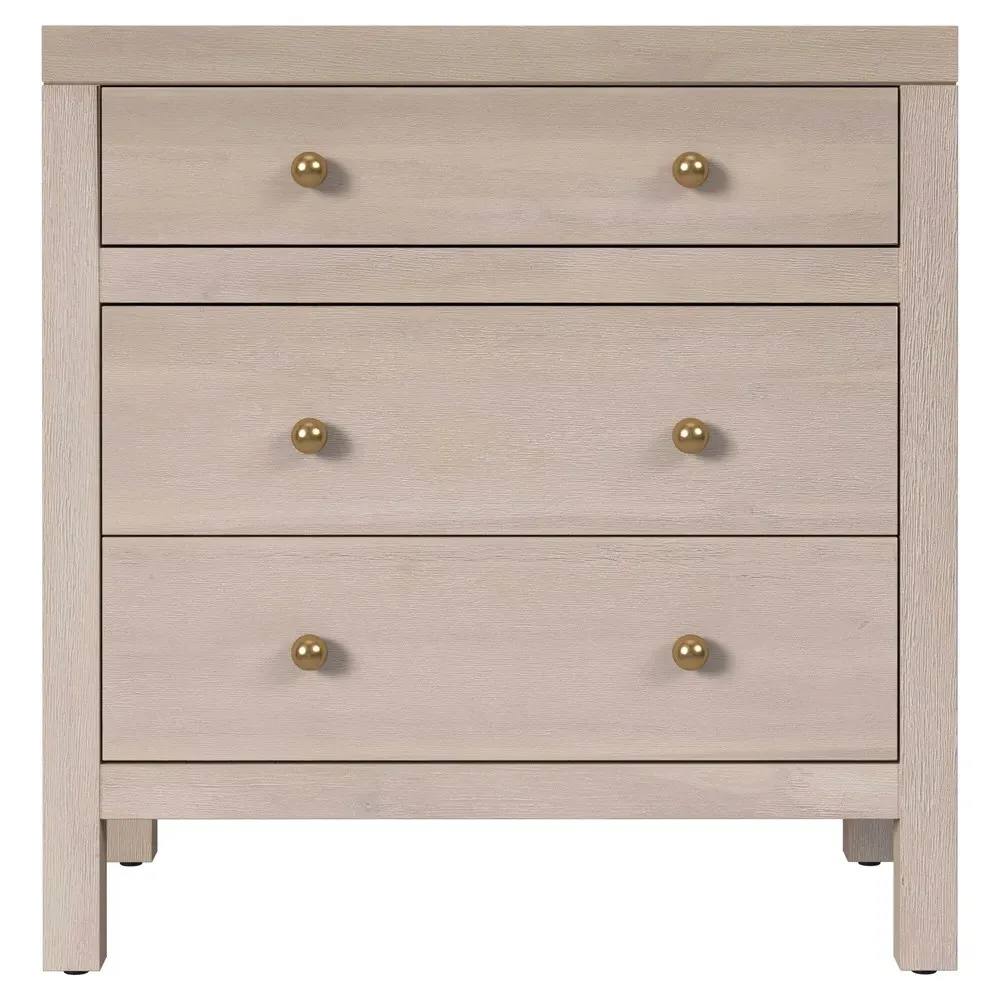 Shay Nightstand - Taupe, Acacia Wood