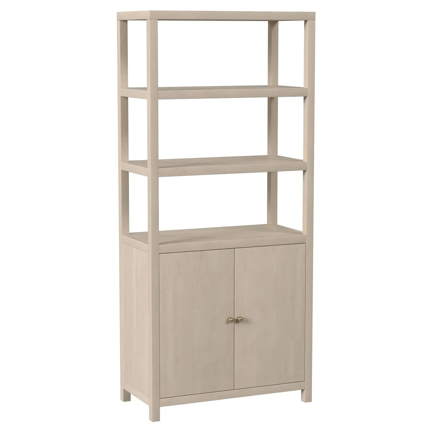Shay Wood Bookcase - Taupe