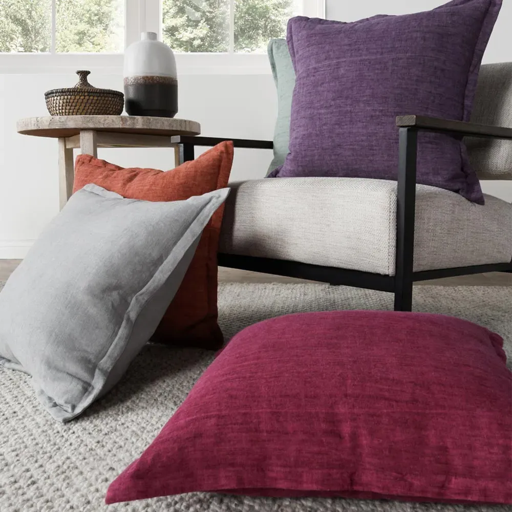 Shea Throw Pillow - Grey, Linen