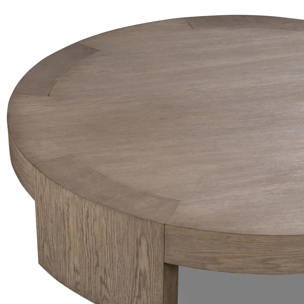 Sheena Round Coffee Table - Brown, Oak