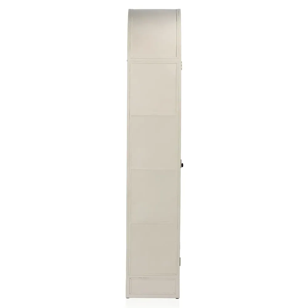 Sheila Curved 2 Door Display Case - White, Iron