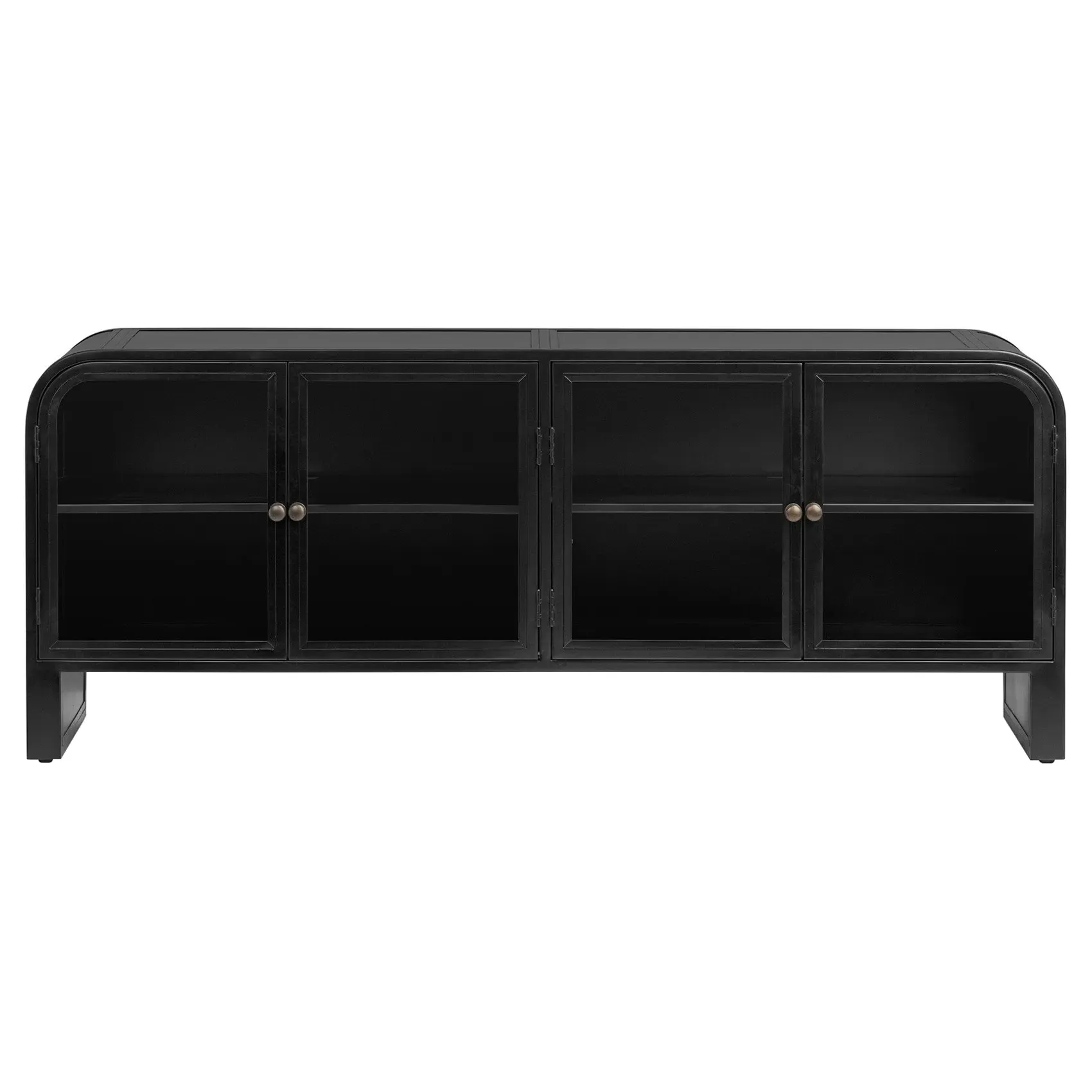 Sheila Curved Media Console - Black, Iron image