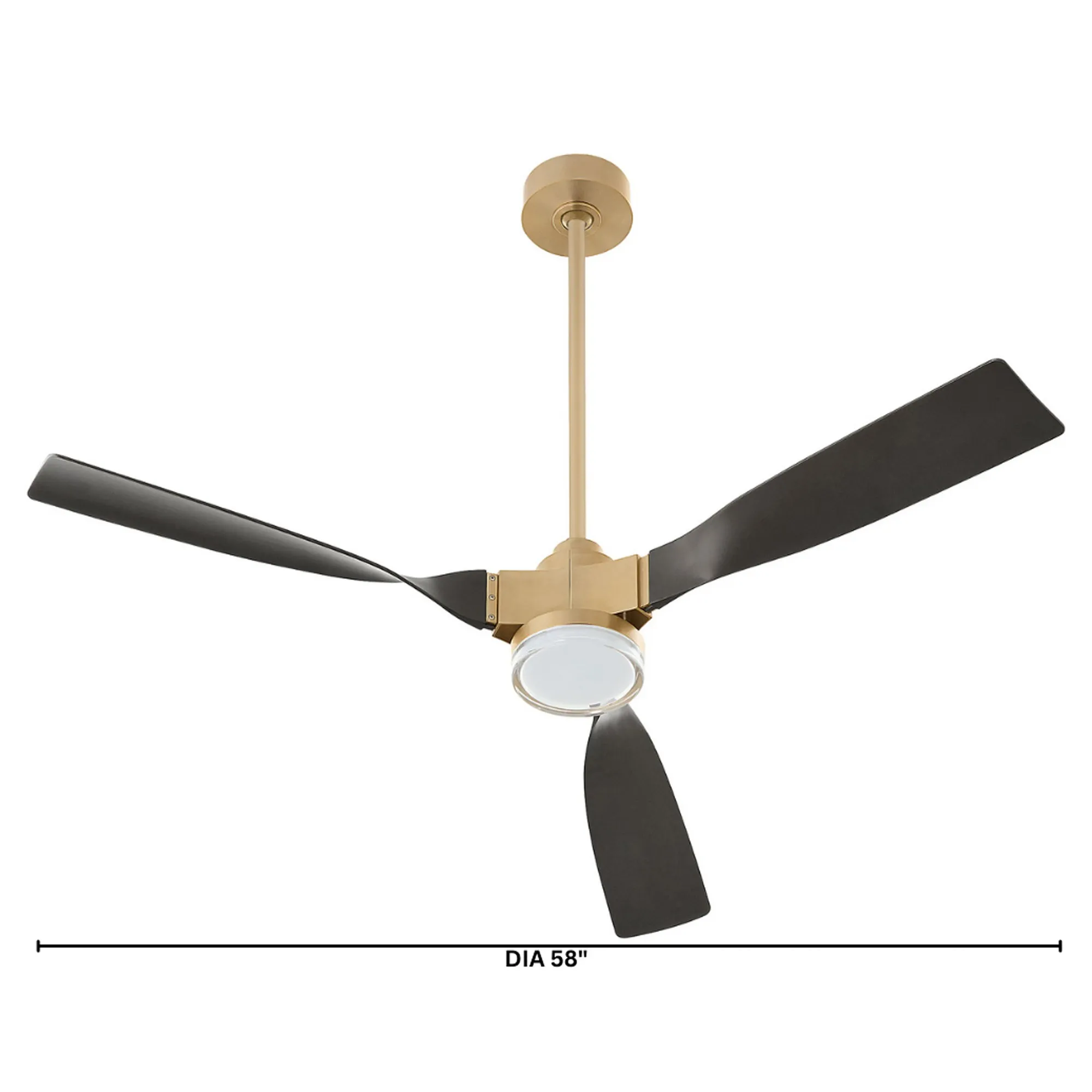 Shelby LED Ceiling Fan - Brown, Iron
