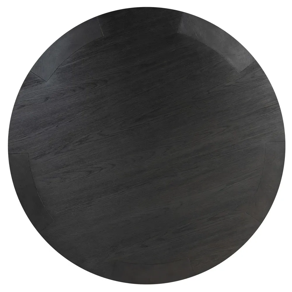 Shelby Round Coffee Table - Black, Oak