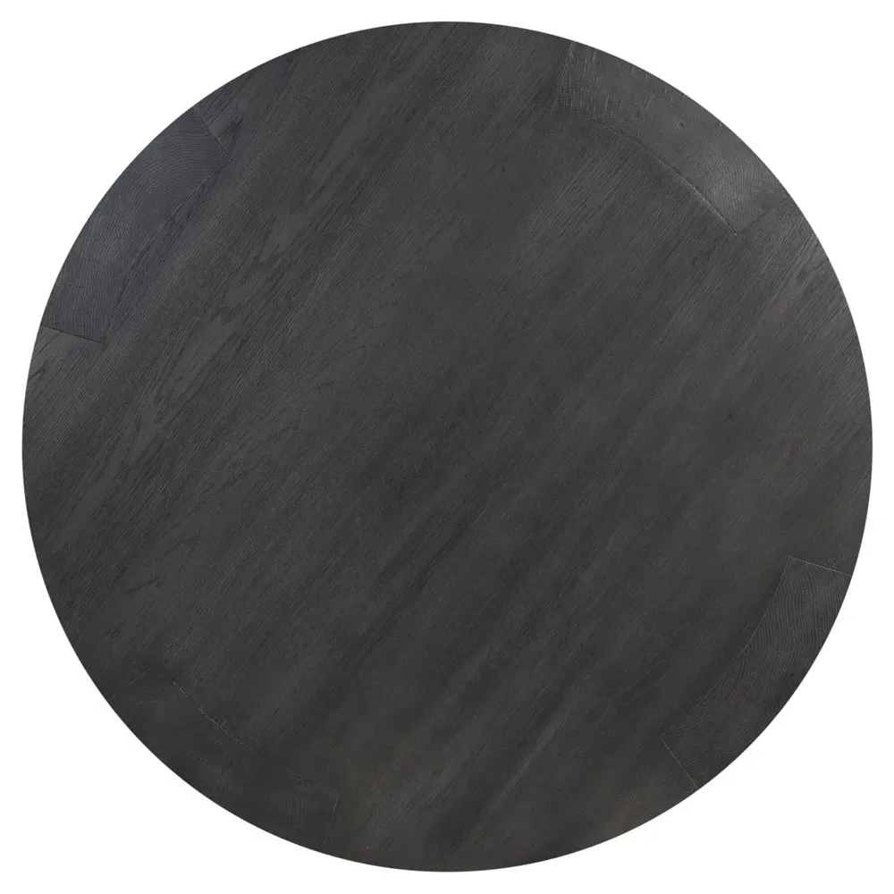 Shelby Round Coffee Table - Black, Oak