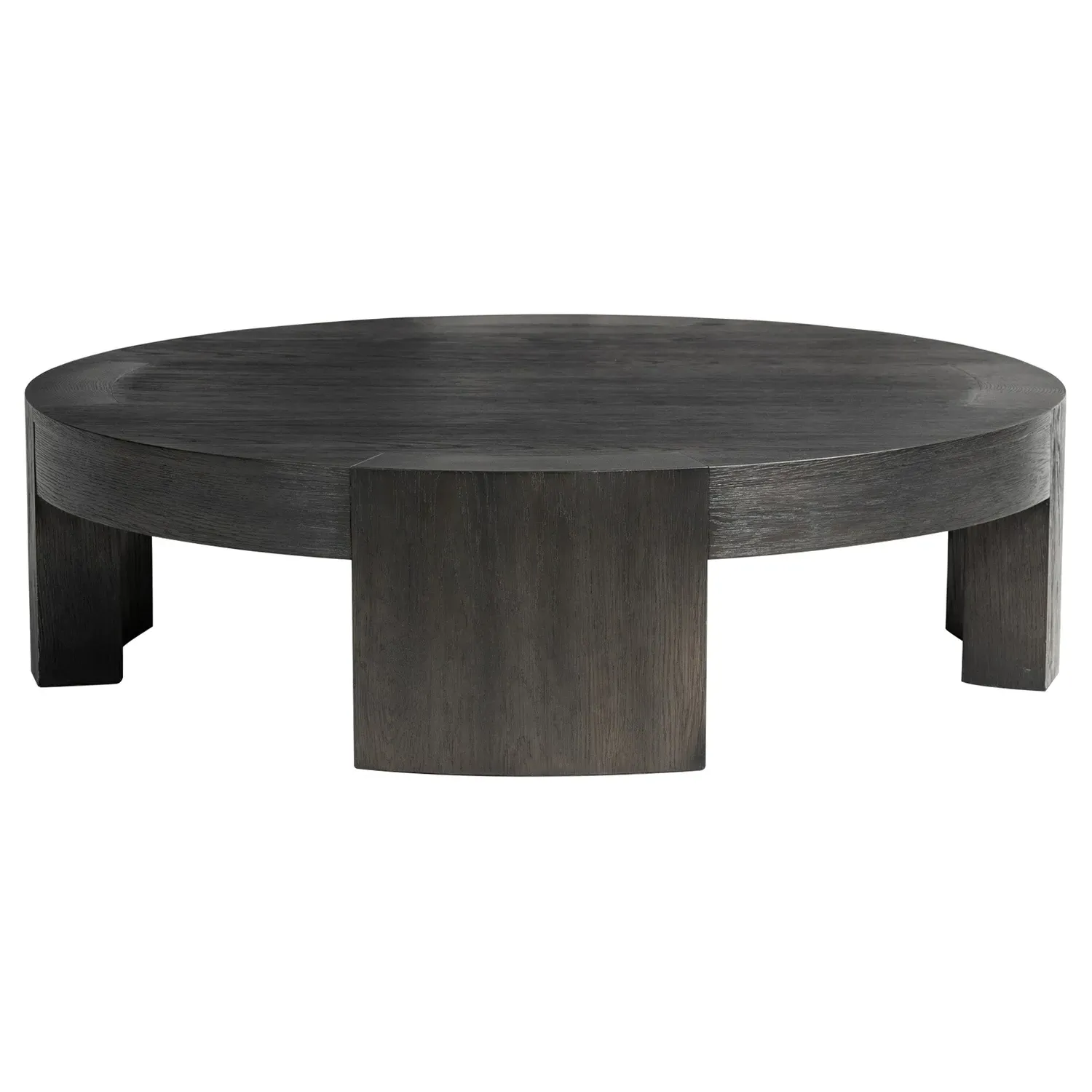 Shelby Round Coffee Table - Black, Oak image