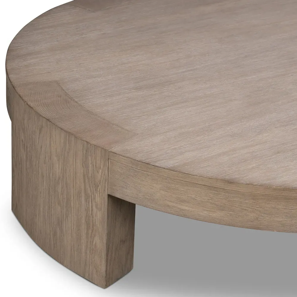 Shelby Round Coffee Table - Natural, Oak