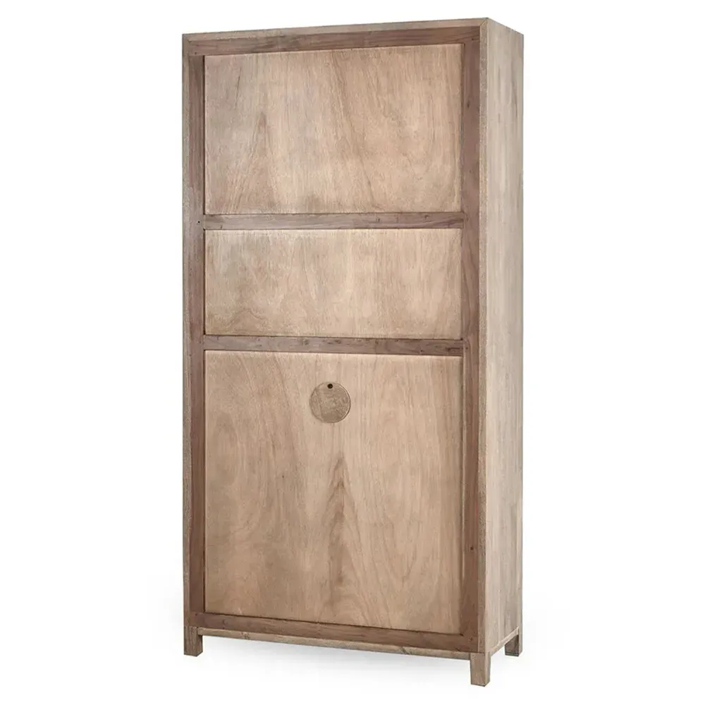 Shelton Display Cabinet - Taupe, Mango Wood