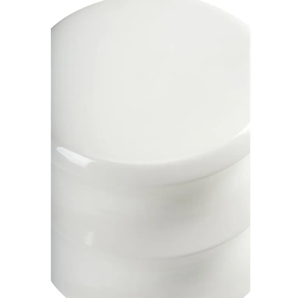 Shelton Round Garden Stool - White Glaze, Ceramic