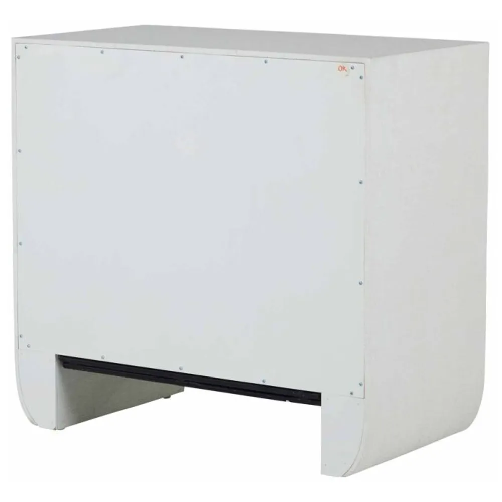 Sherie Nightstand with Raffia - White, Wood