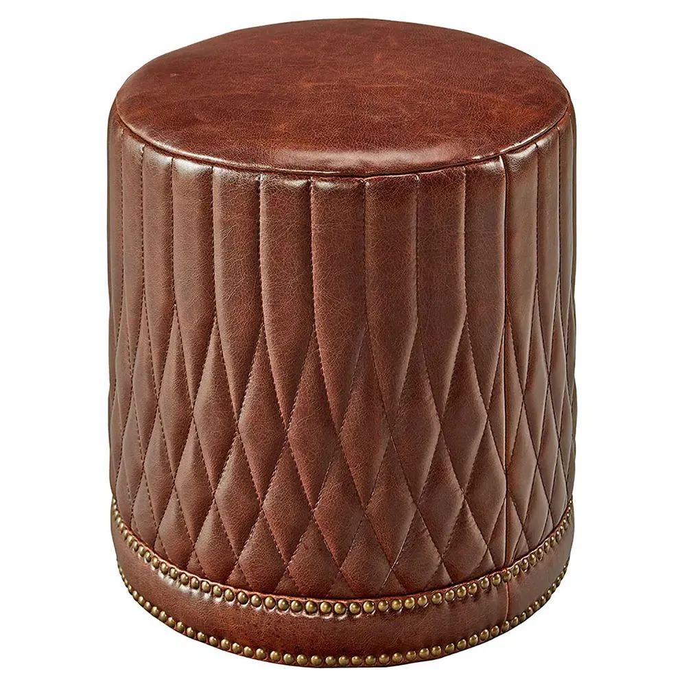 Sherriline Ottoman - Brown, Leather image