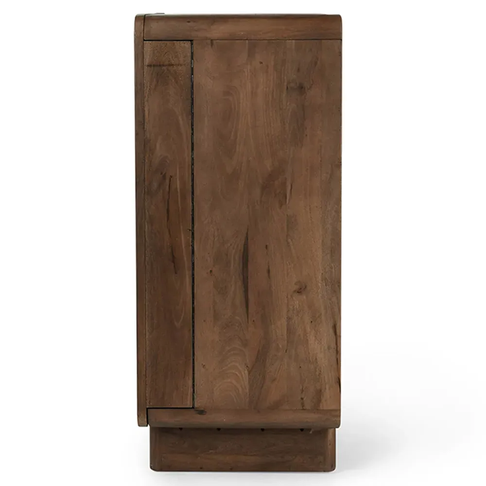 Sherwood Patterned 2 Door Bar Cabinet - Brown, Mango Wood