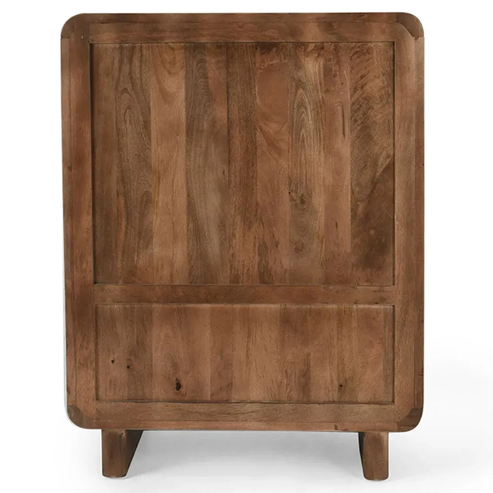 Sherwood Patterned 2 Door Bar Cabinet - Brown, Mango Wood
