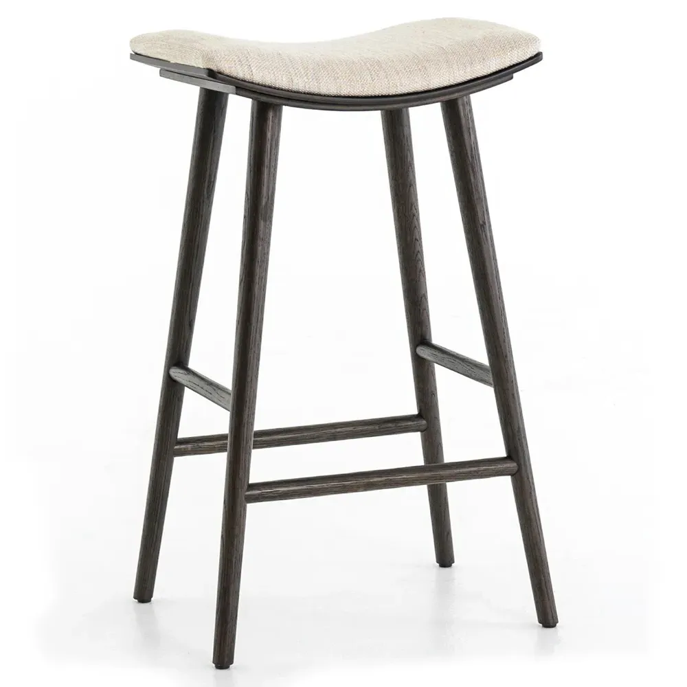 Shiela Bar Stool - Beige, Parawood