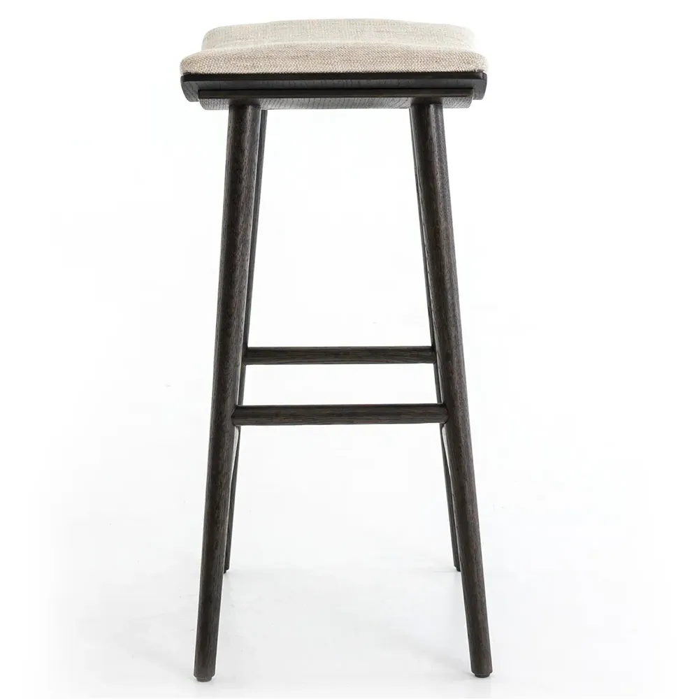 Shiela Bar Stool - Beige, Parawood