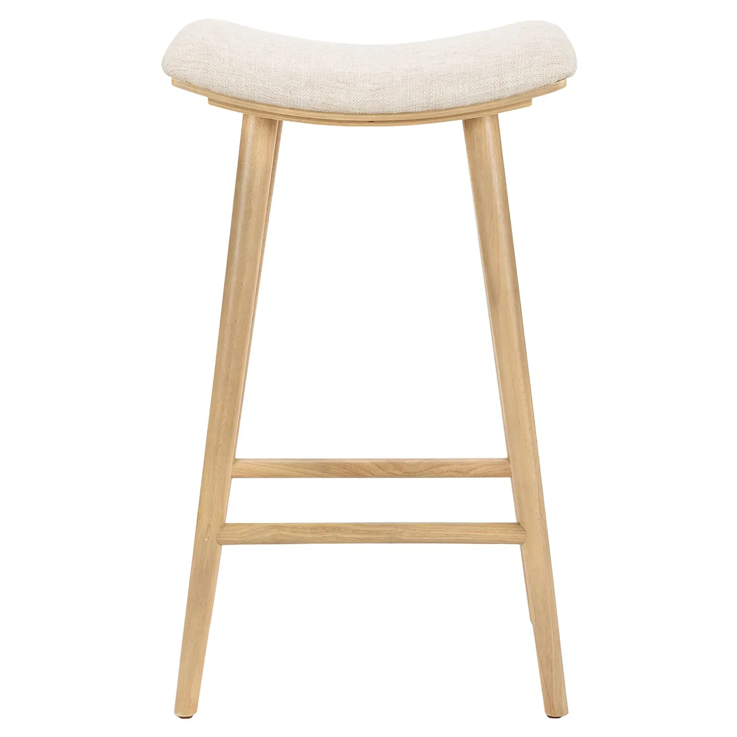 Shiela Bar Stool - Beige, Parawood