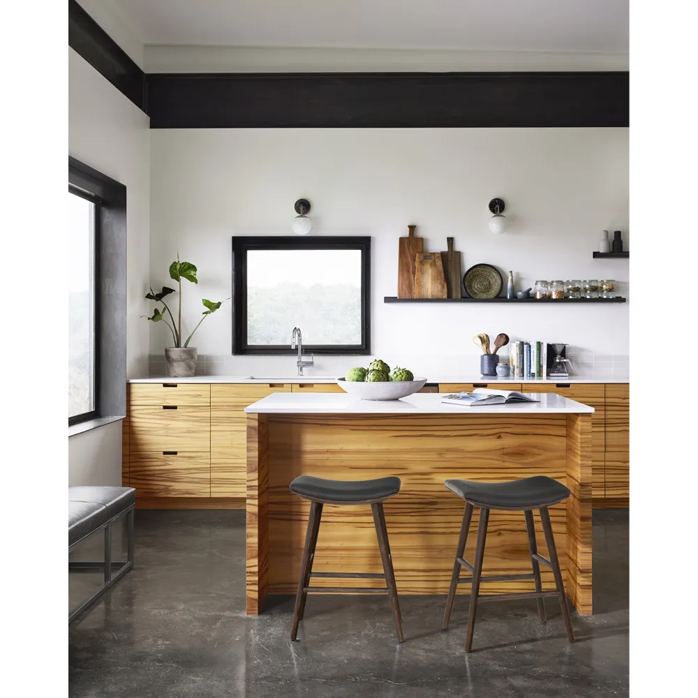 Shiela Bar Stool - Black, Wood