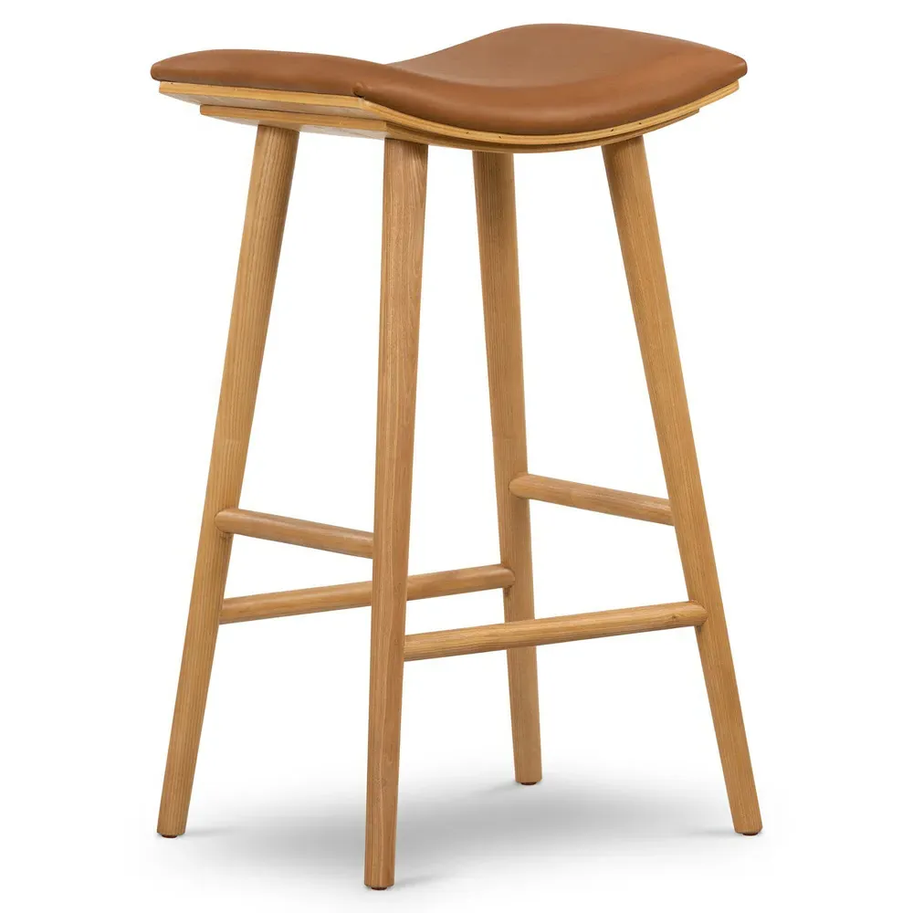 Shiela Bar Stool - Brown, Wood