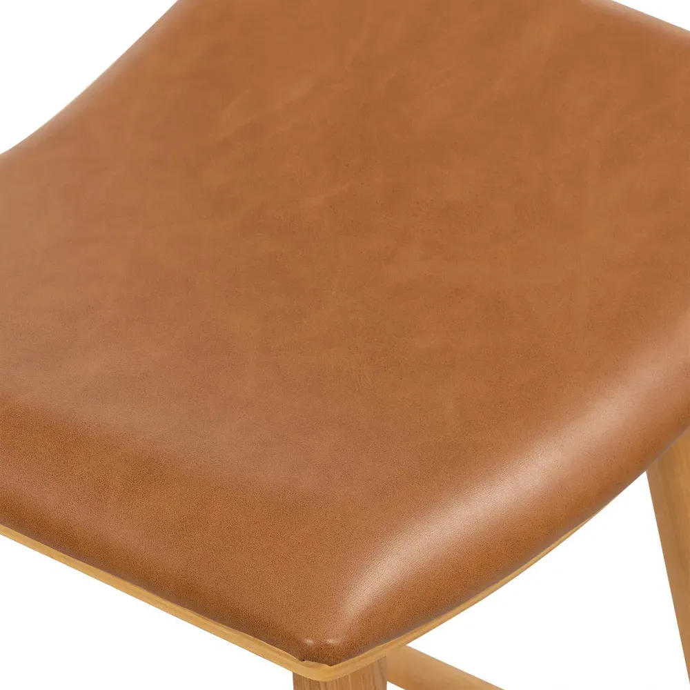 Shiela Bar Stool - Brown, Wood