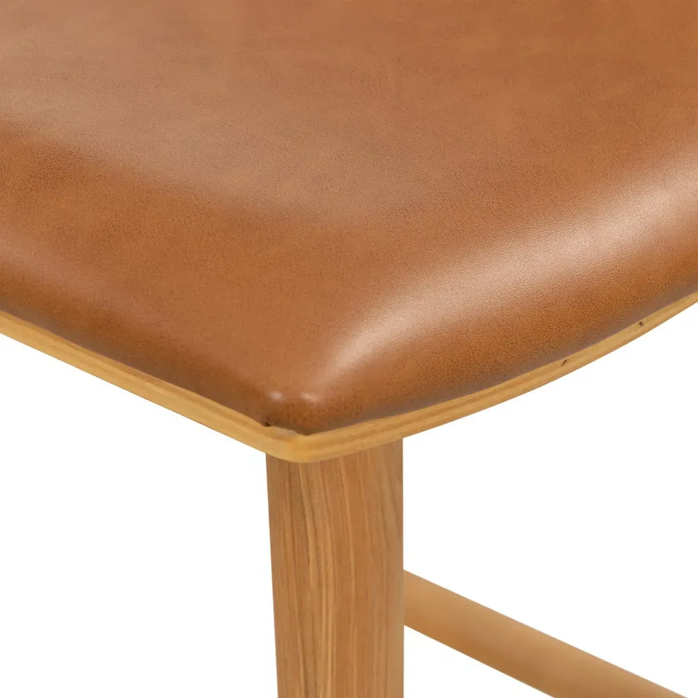Shiela Bar Stool - Brown, Wood