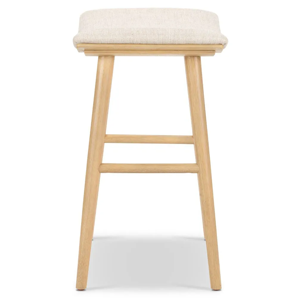 Shiela Counter Stool - Beige, Parawood