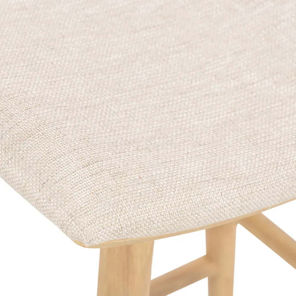 Shiela Counter Stool - Beige, Parawood