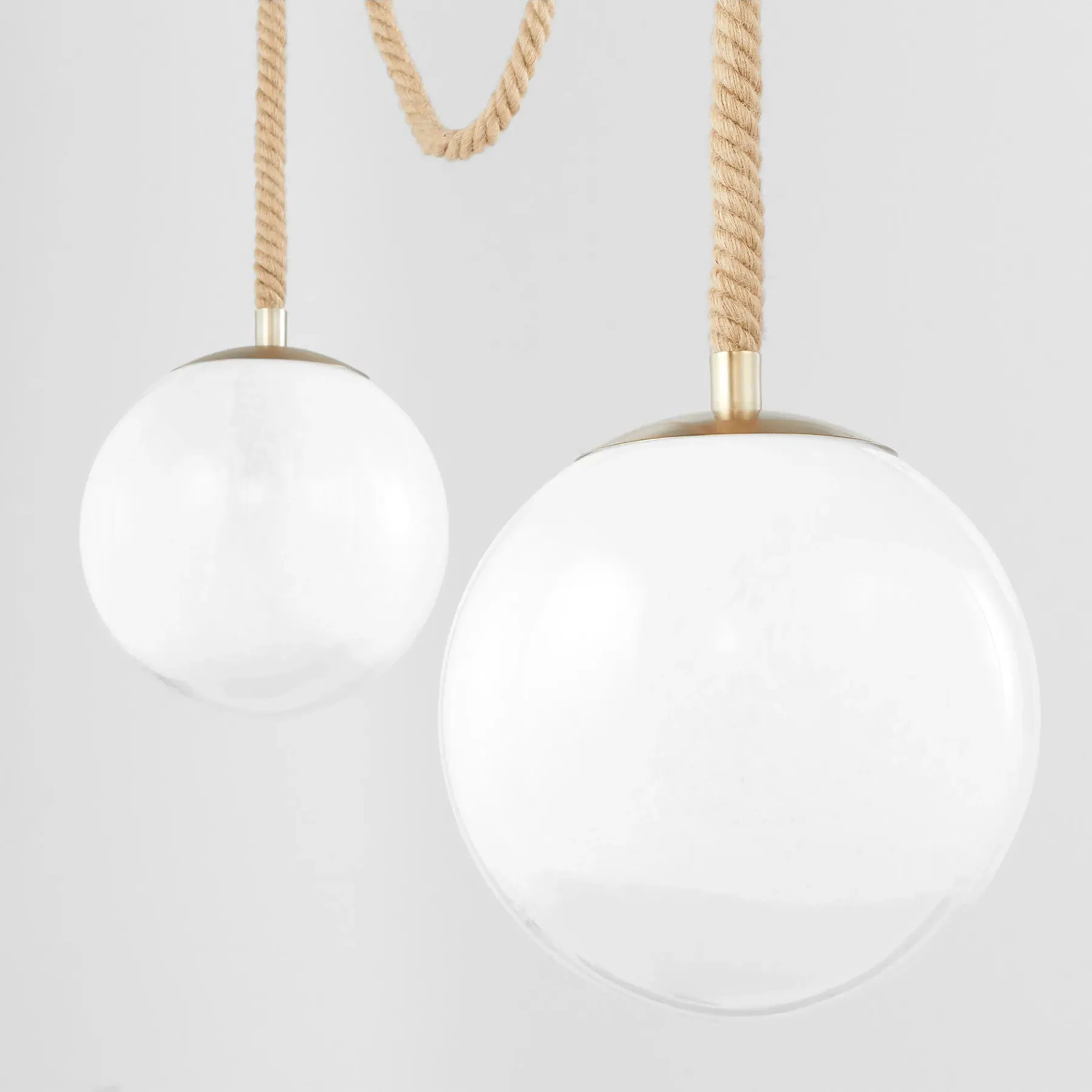 Shiloh 3 Light Pendant - Beige, Glass