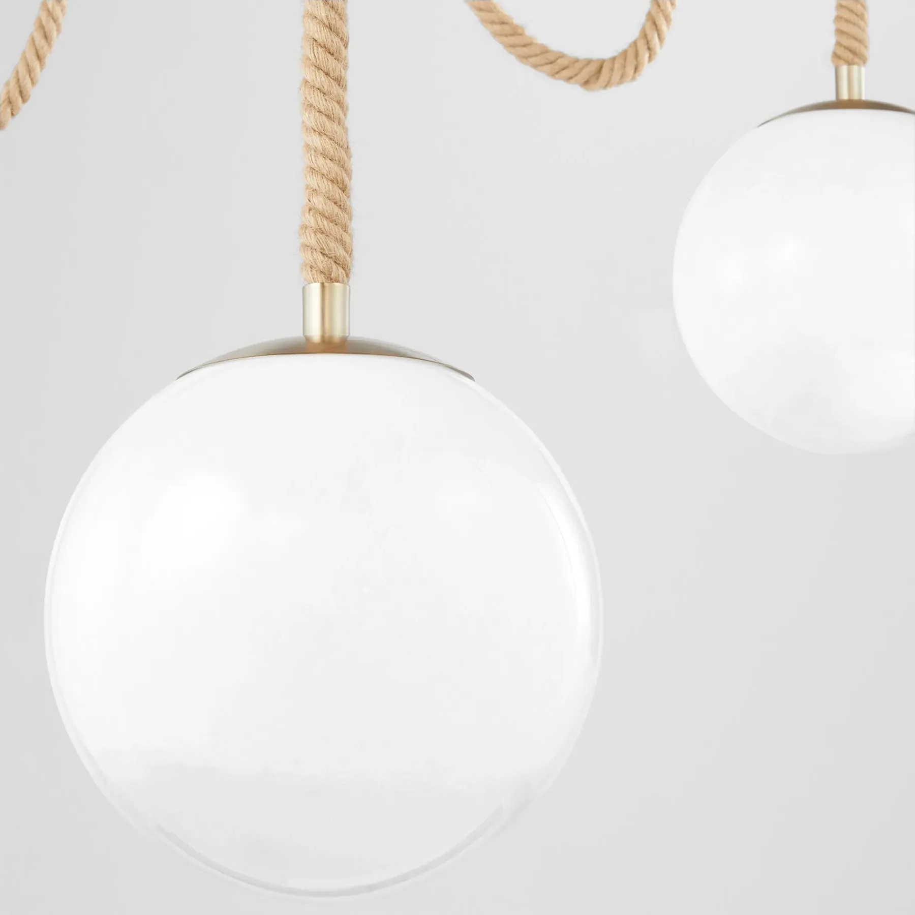 Shiloh 3 Light Pendant - Beige, Glass