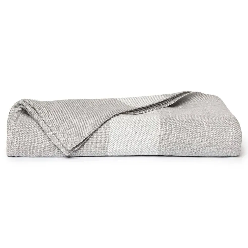 Shiloh Handwoven Throw Blanket - Grey, Acrylic