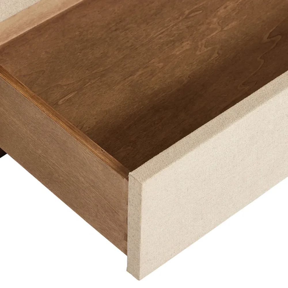 Shiloh Rustic Lodge Nightstand - Brown, Linen