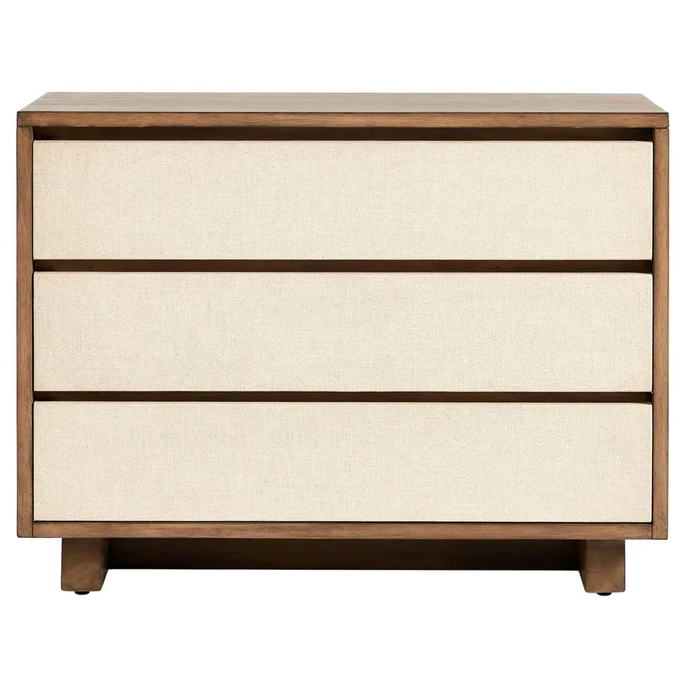 Shiloh Rustic Lodge Nightstand - Brown, Linen