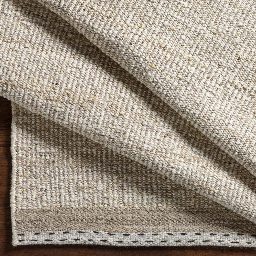 Shiloh Striated Rug - Beige, Wool