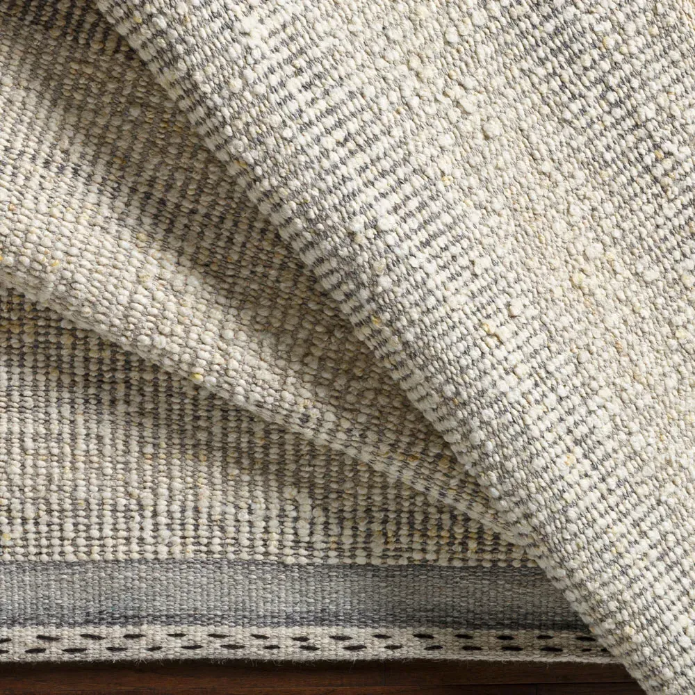 Shiloh Striated Rug - Grey, Wool