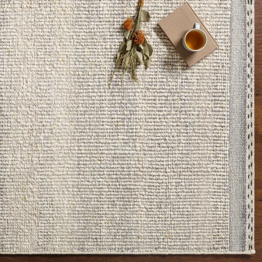 Shiloh Striated Rug - Grey, Wool