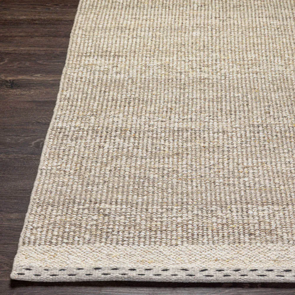 Shiloh Striated Rug Sample - Beige, Wool