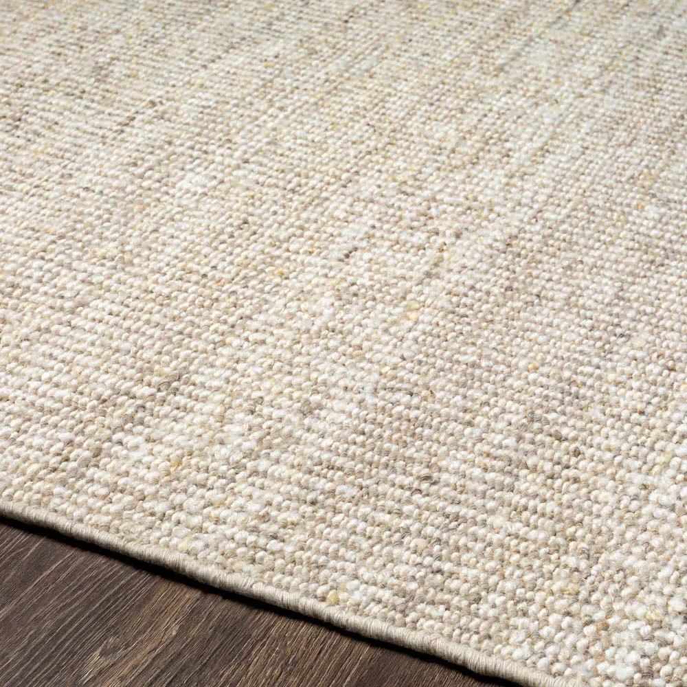 Shiloh Striated Rug Sample - Beige, Wool