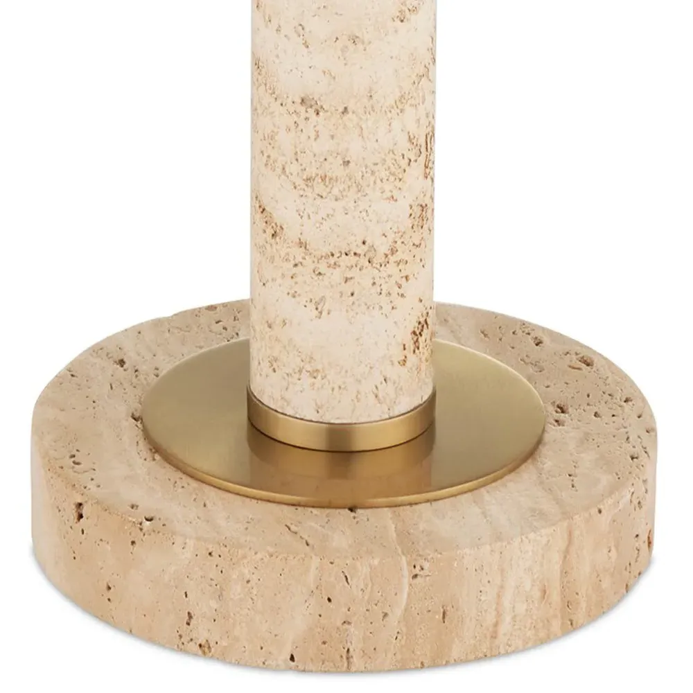 Shiloh Table Lamp - Beige, Travertine