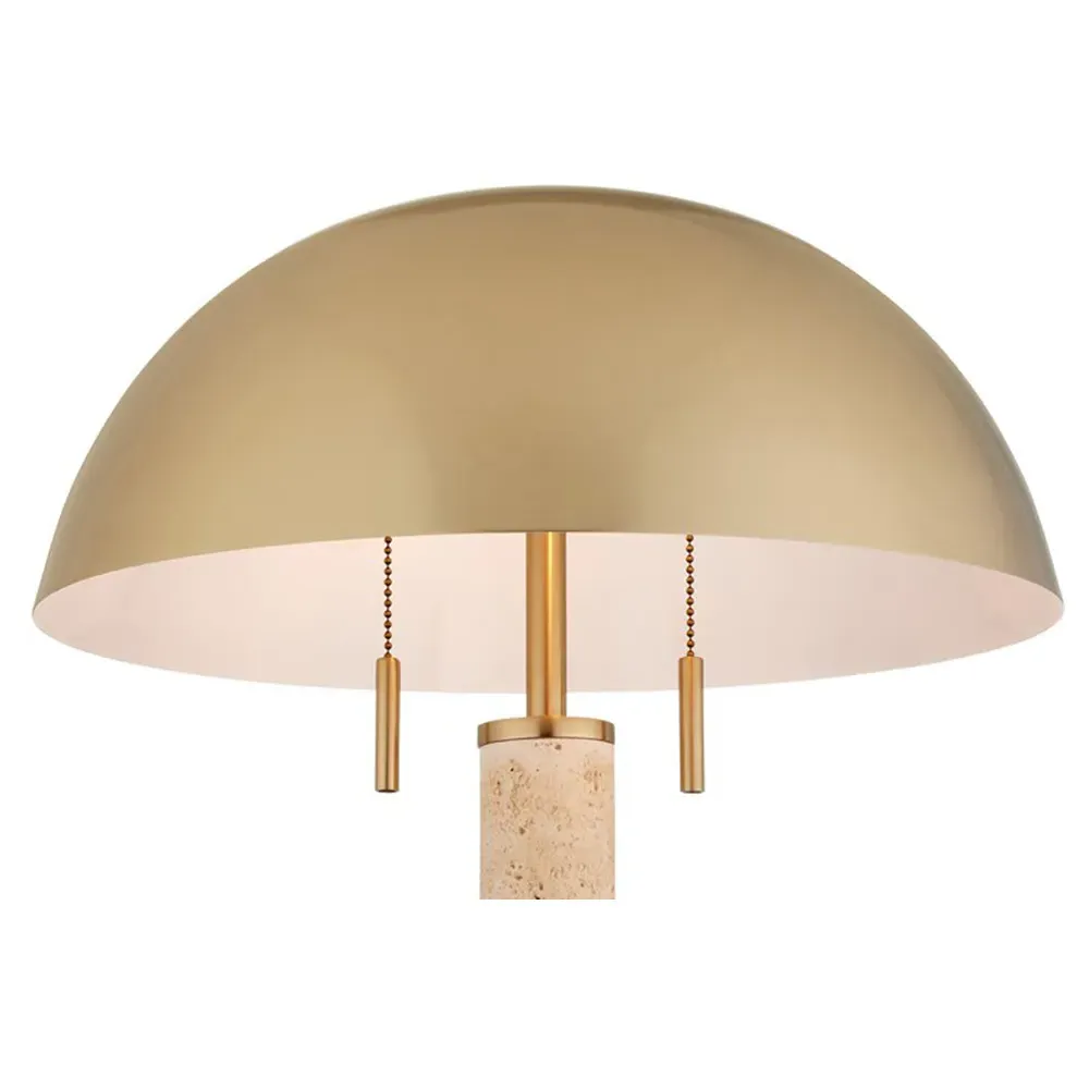 Shiloh Table Lamp - Beige, Travertine