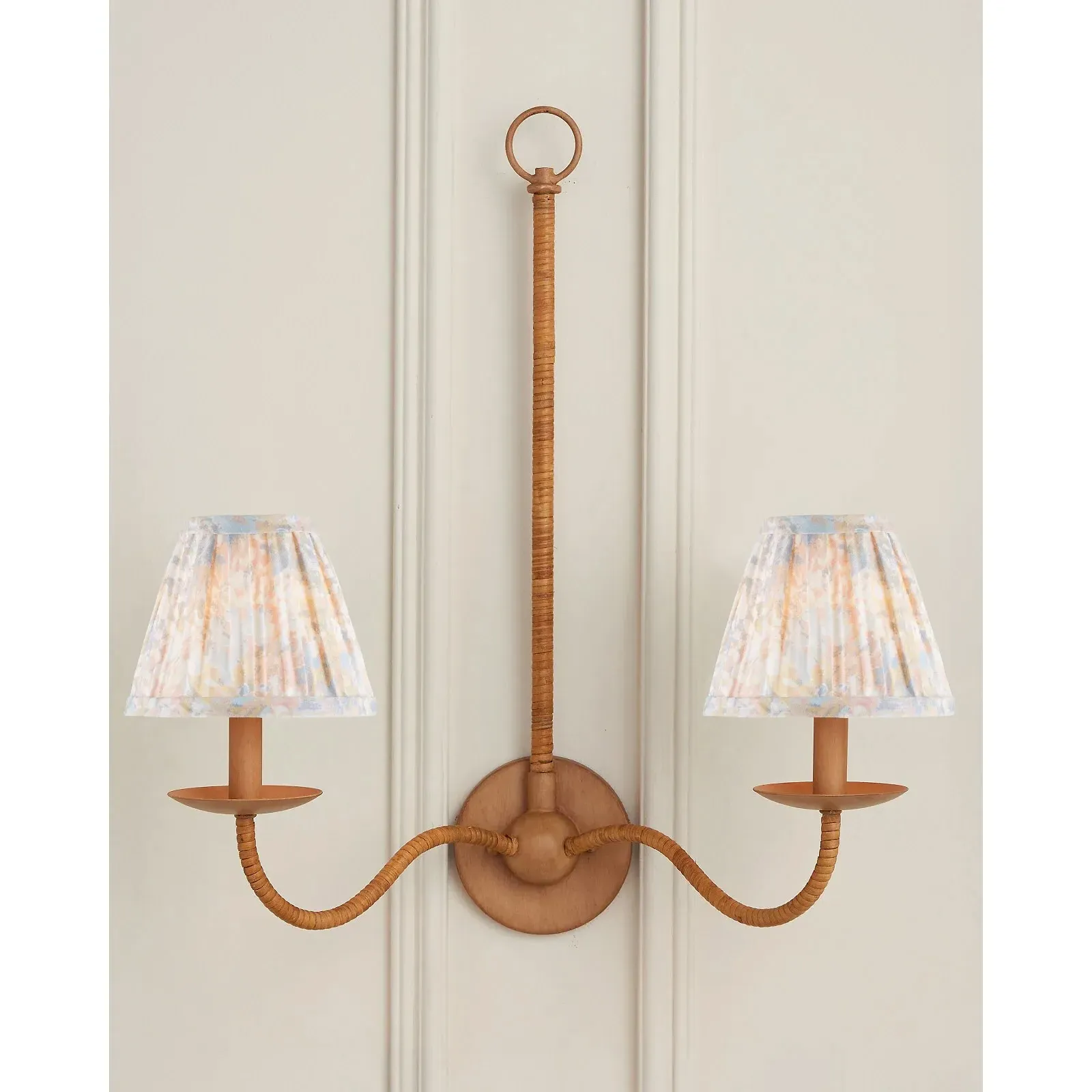 Shiloh Wildflower Tapered Chandelier Shade - Blue, Cotton