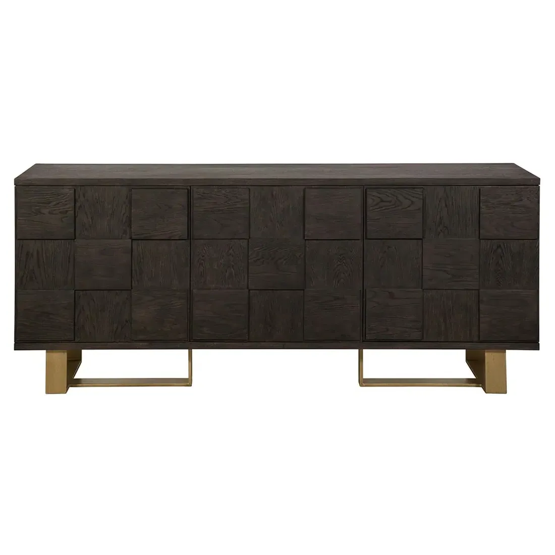 Shirley Checkered Sideboard - Black, Acacia Wood image