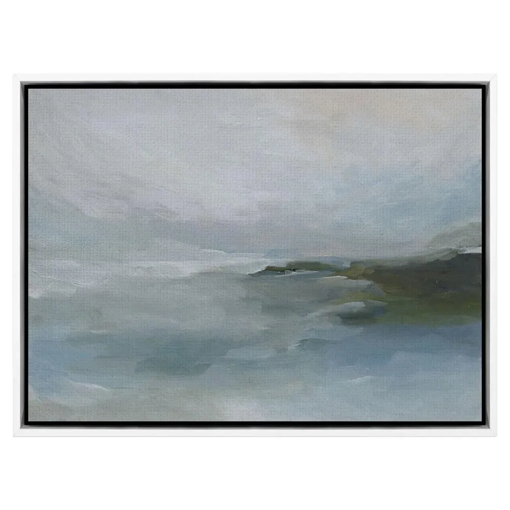 Shoreline Wall Art - White, Canvas