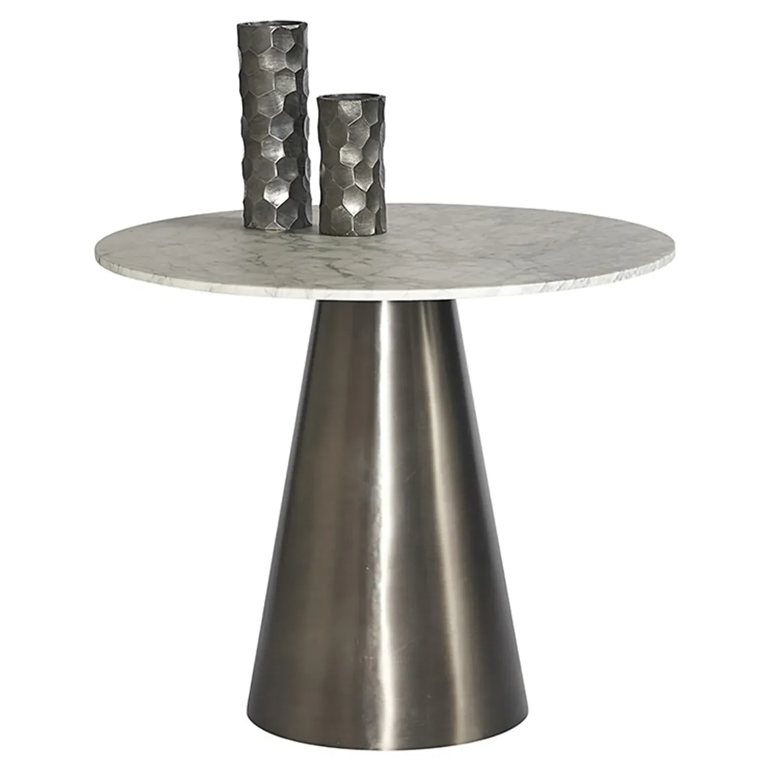 Shuvee Round Bistro Table - White, Marble