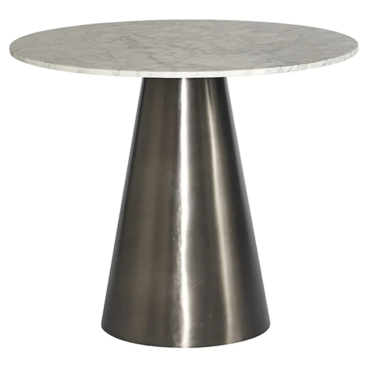 Shuvee Round Bistro Table - White, Marble