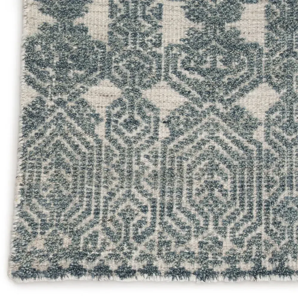 Sia Abelle Runner Rug - Teal, Wool