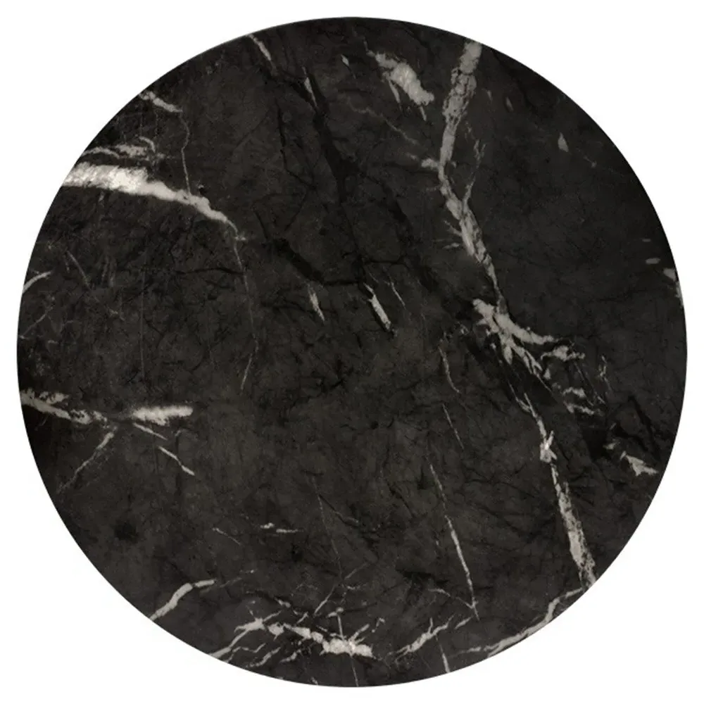 Sidney Hourglass End Table - Black-White, Concrete