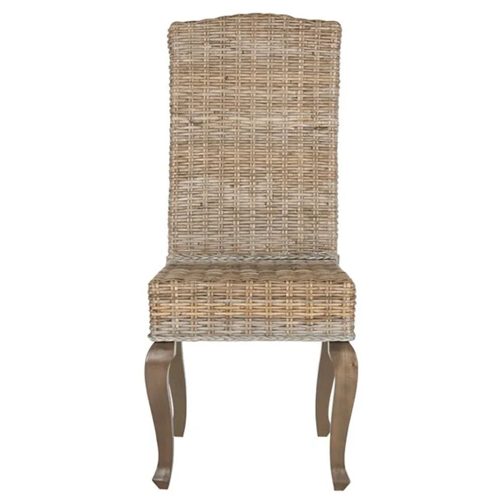 Siegfried Woven Rattan Dining Chair Set of 2 - Grey, Pine image
