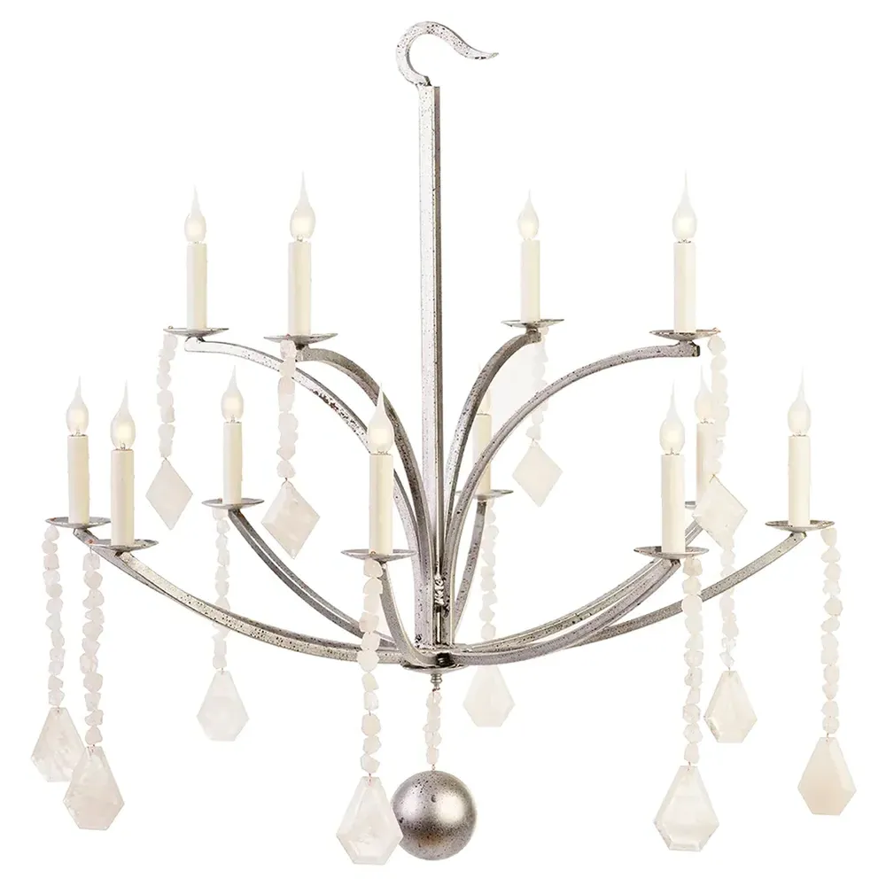 Siene 2 Tier Chandelier - Antique Silver, Steel