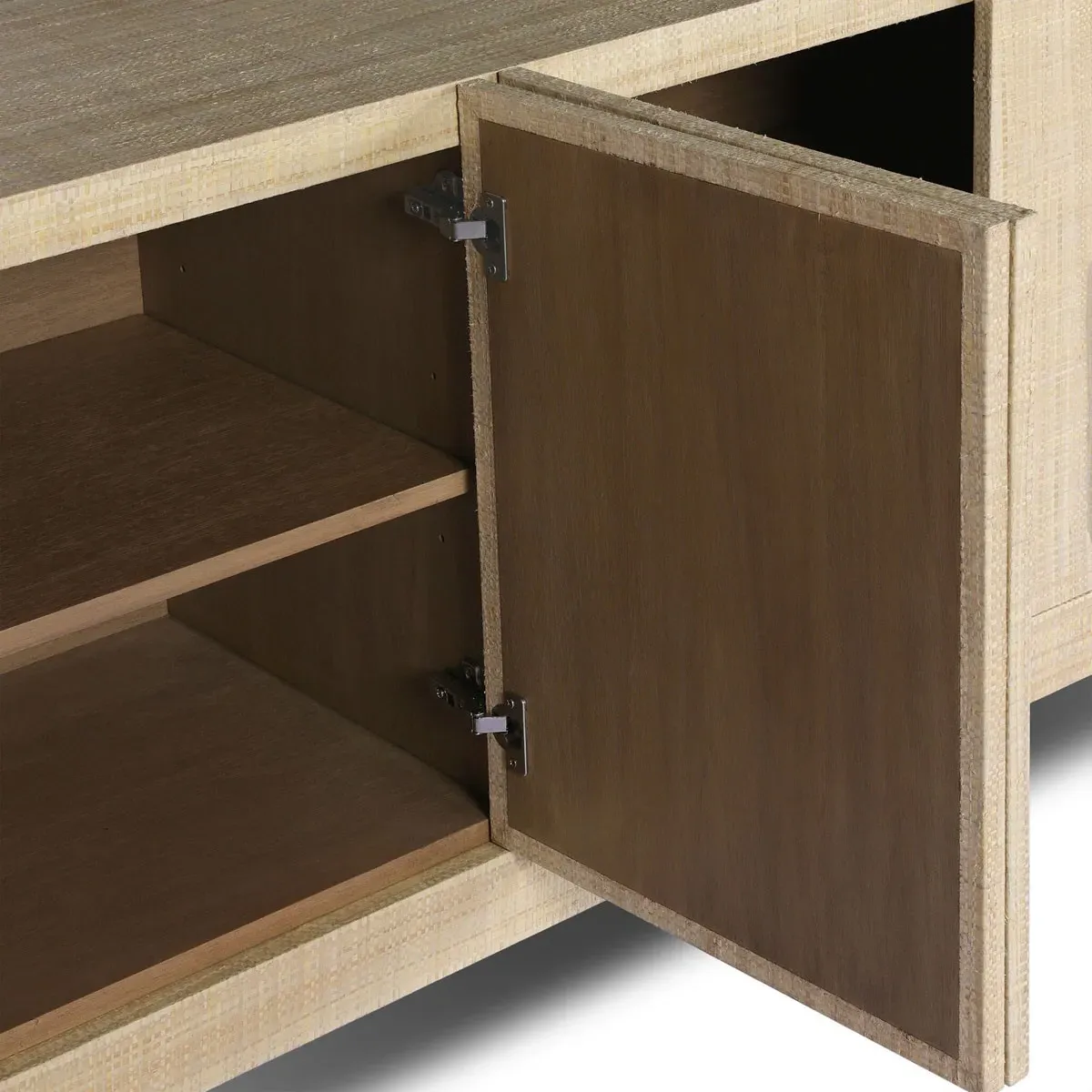 Sienna Raffia Sideboard - Brown, Mahogany