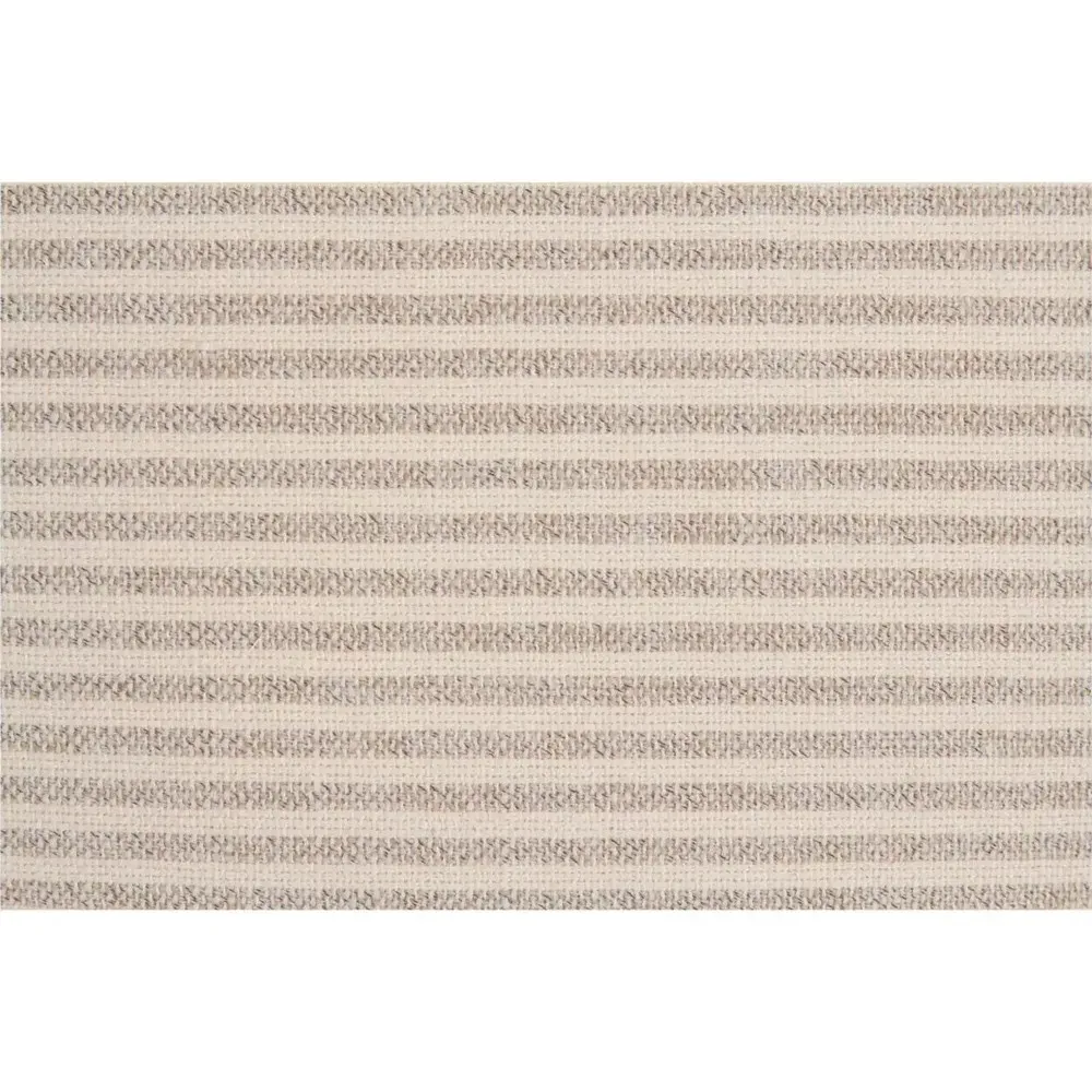 Sienna Ruffled Throw Pillow - Beige Striped, Polyester