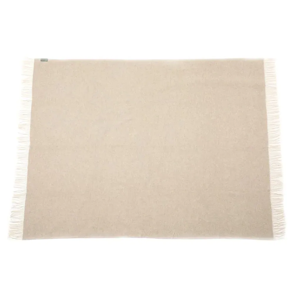 Sierra Throw Blanket - Beige, Cashmere
